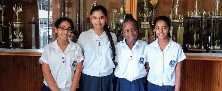 From left to right: Shivika Maharaj, Victoria Dookoo, Mikah Stroude, Ravishta Lutchman