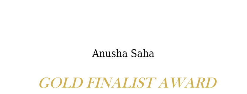 Anusha Saha is gifted the Gold Finalist Award by the Royal Commonwealth Society