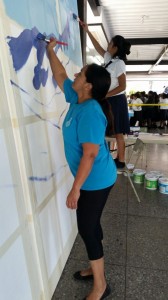 Mrs. Sieusankar hard at work