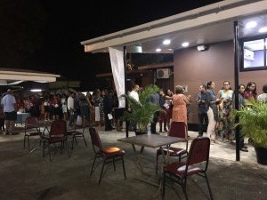 Saturday night crowd